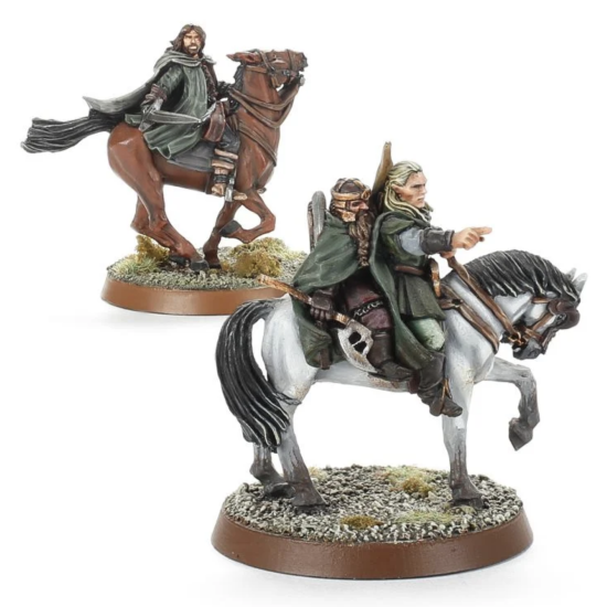 The Three Hunters Mounted LOTR